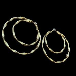 Massini Gold Tone Hoop Earring